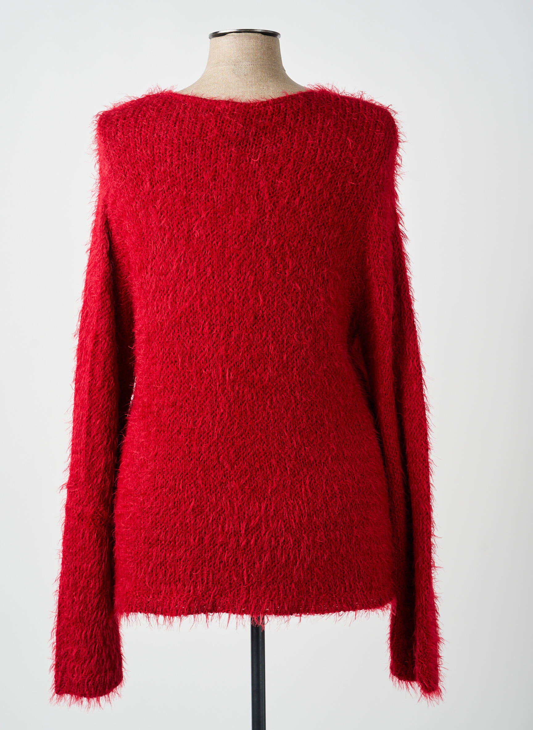 Pull stretch manches longues rouge GUY DUBOUIS femme