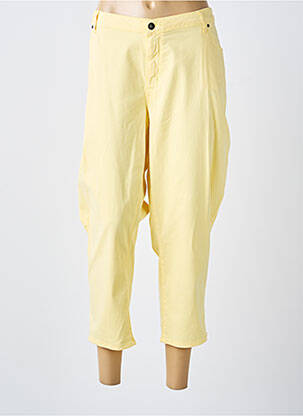 Pantacourt stretch taille normale jaune MERI & ESCA femme