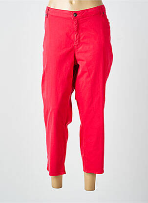 Pantacourt stretch taille normale rouge MERI & ESCA femme