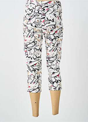 Pantacourt stretch taille normale blanc GUY DUBOUIS femme