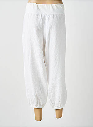 Pantacourt stretch taille normale blanc MERI 1 femme