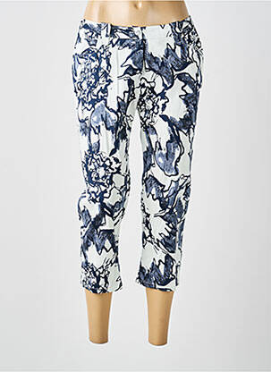 Pantacourt stretch taille normale bleu GUY DUBOUIS femme