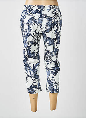 Pantacourt stretch taille normale bleu GUY DUBOUIS femme