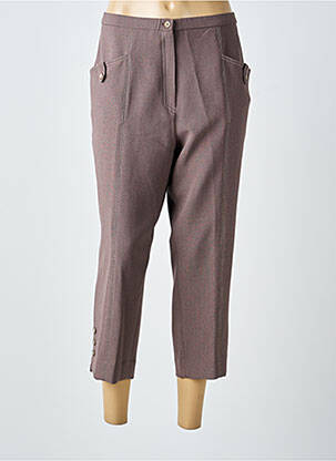 Pantacourt stretch taille normale marron GUY DUBOUIS femme