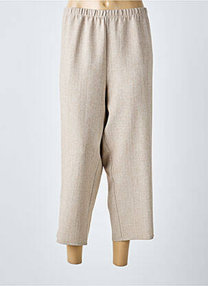 Pantacourt coupe droite taille normale beige GUY DUBOUIS femme