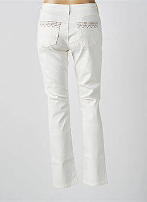 Pantalon slim tissage popeline taille normale blanc MERI & ESCA femme