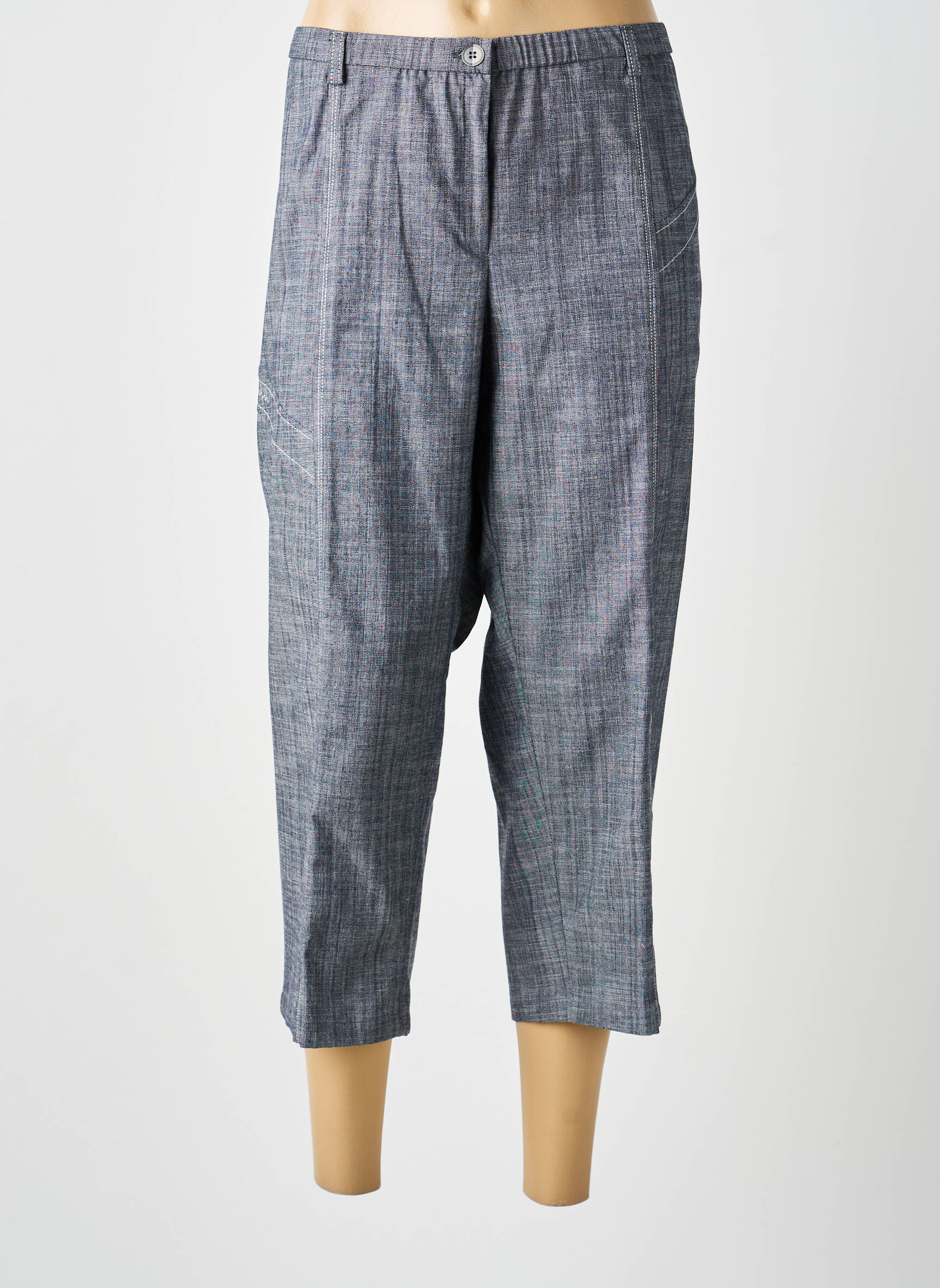 Pantacourt stretch taille normale gris GUY DUBOUIS femme