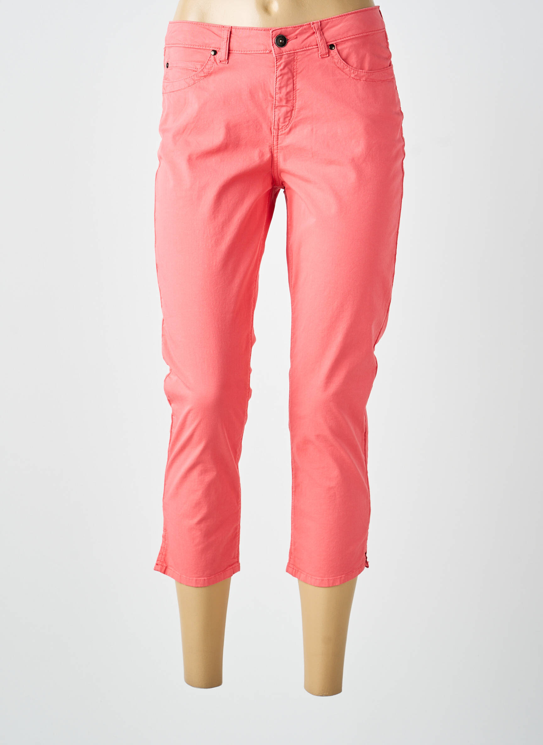 Pantacourt stretch taille normale orange GUY DUBOUIS femme