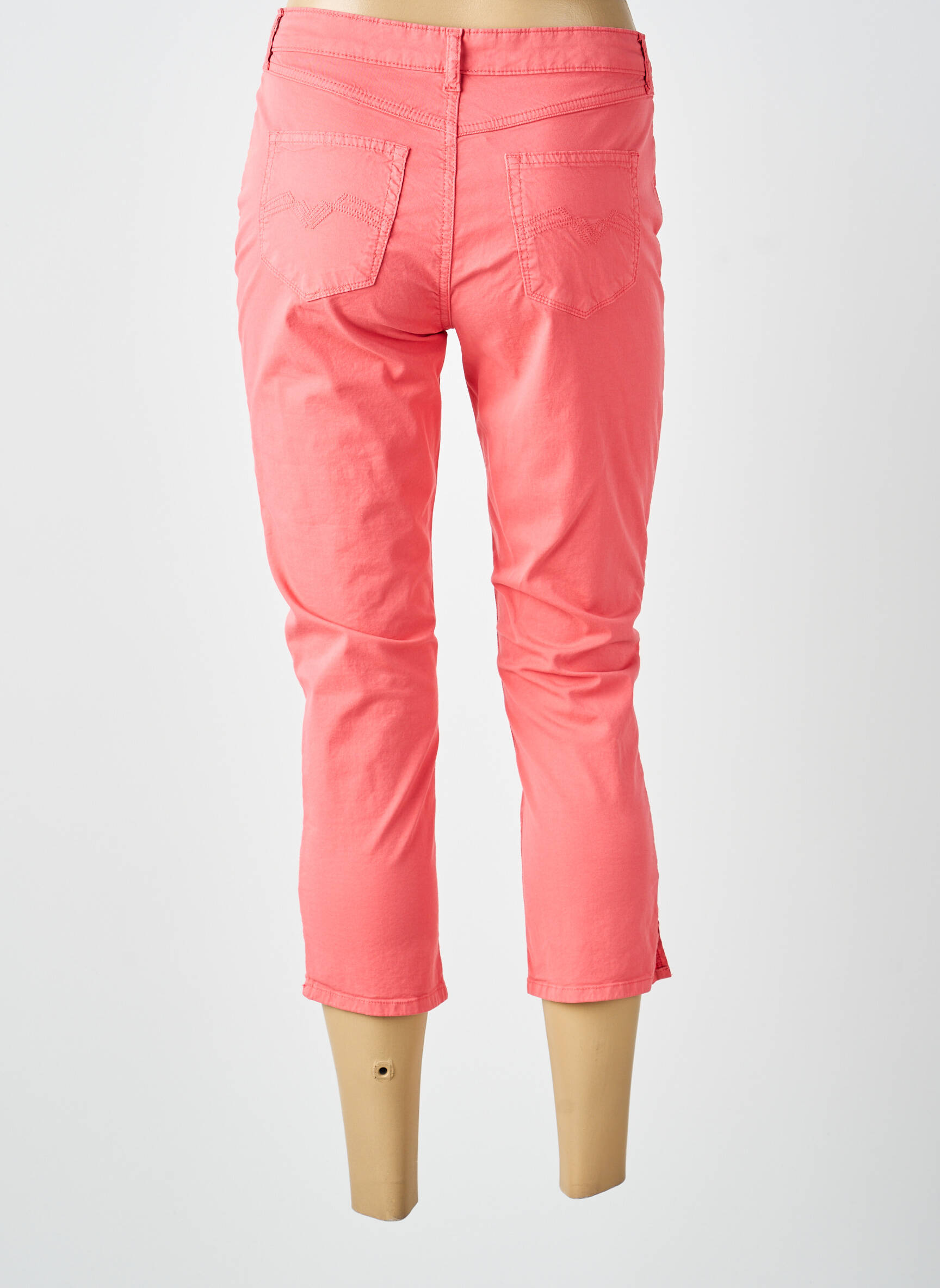 Pantacourt stretch taille normale orange GUY DUBOUIS femme