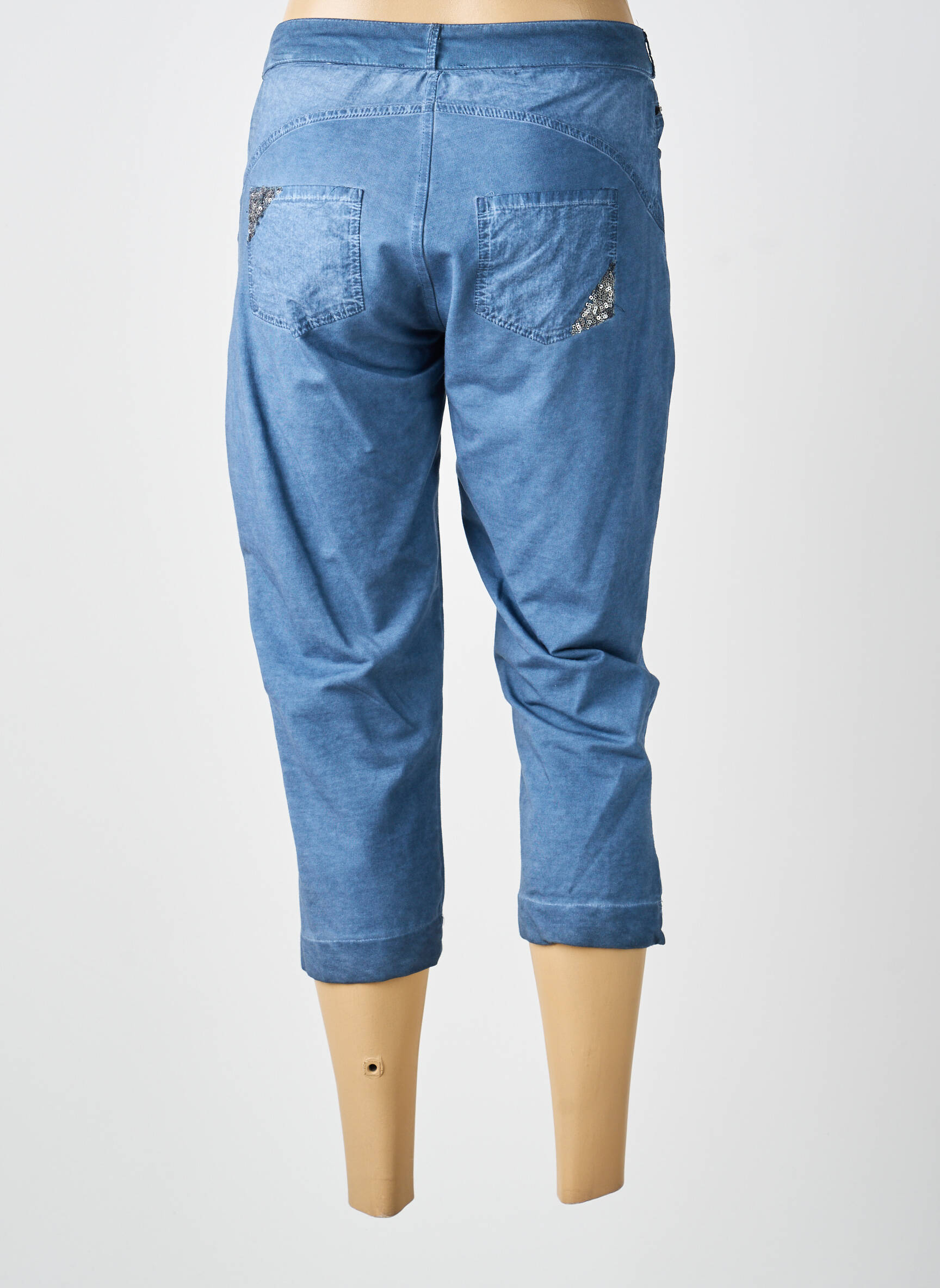 Pantacourt stretch taille normale bleu MERI & ESCA femme