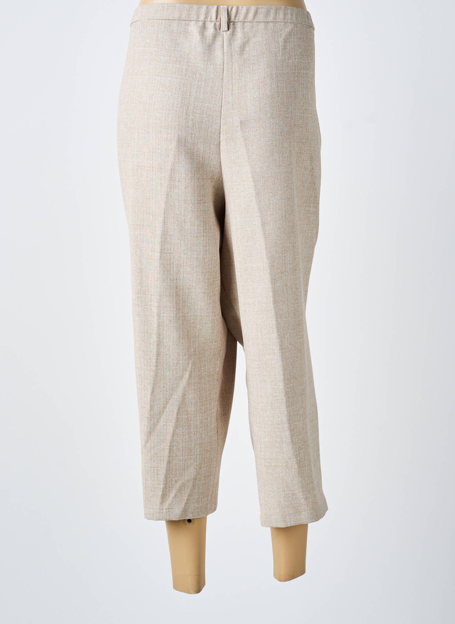 Pantacourt coupe droite taille normale beige FRANCE RIVOIRE femme