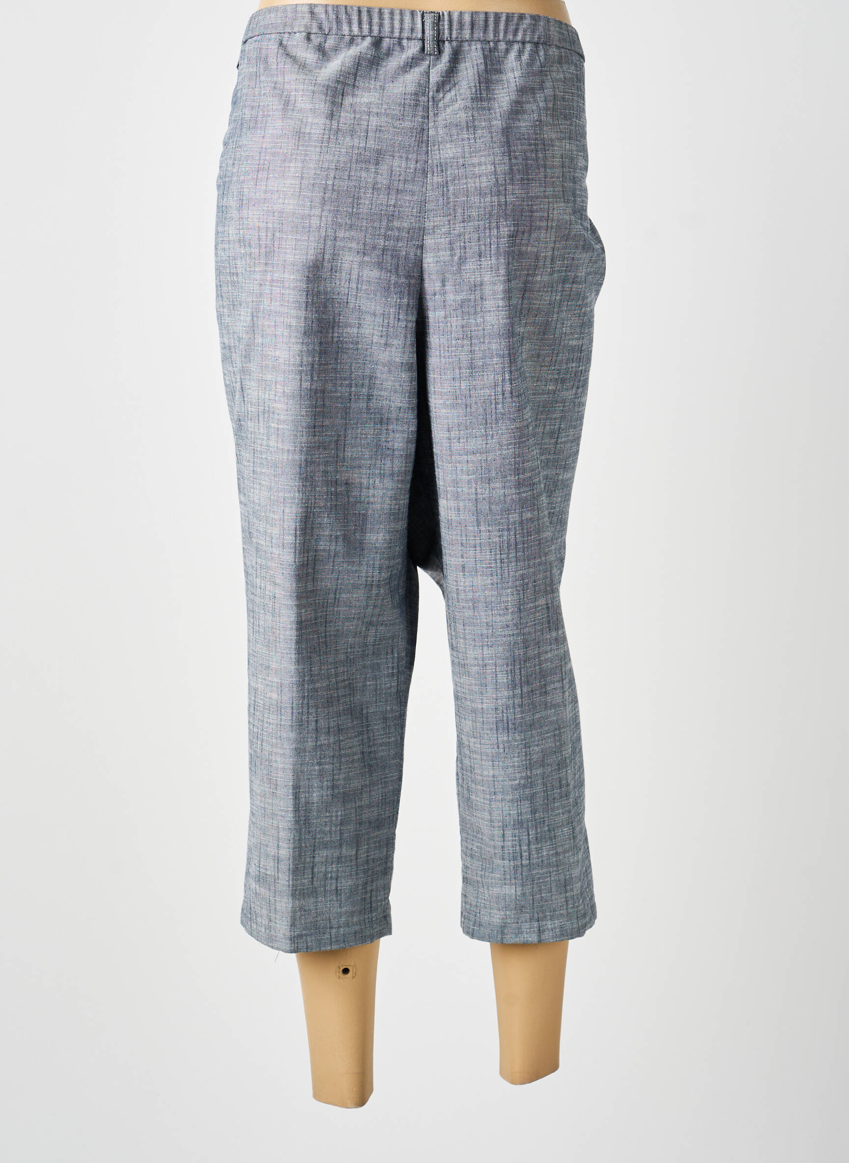 Pantacourt coupe droite taille normale gris FRANCE RIVOIRE femme