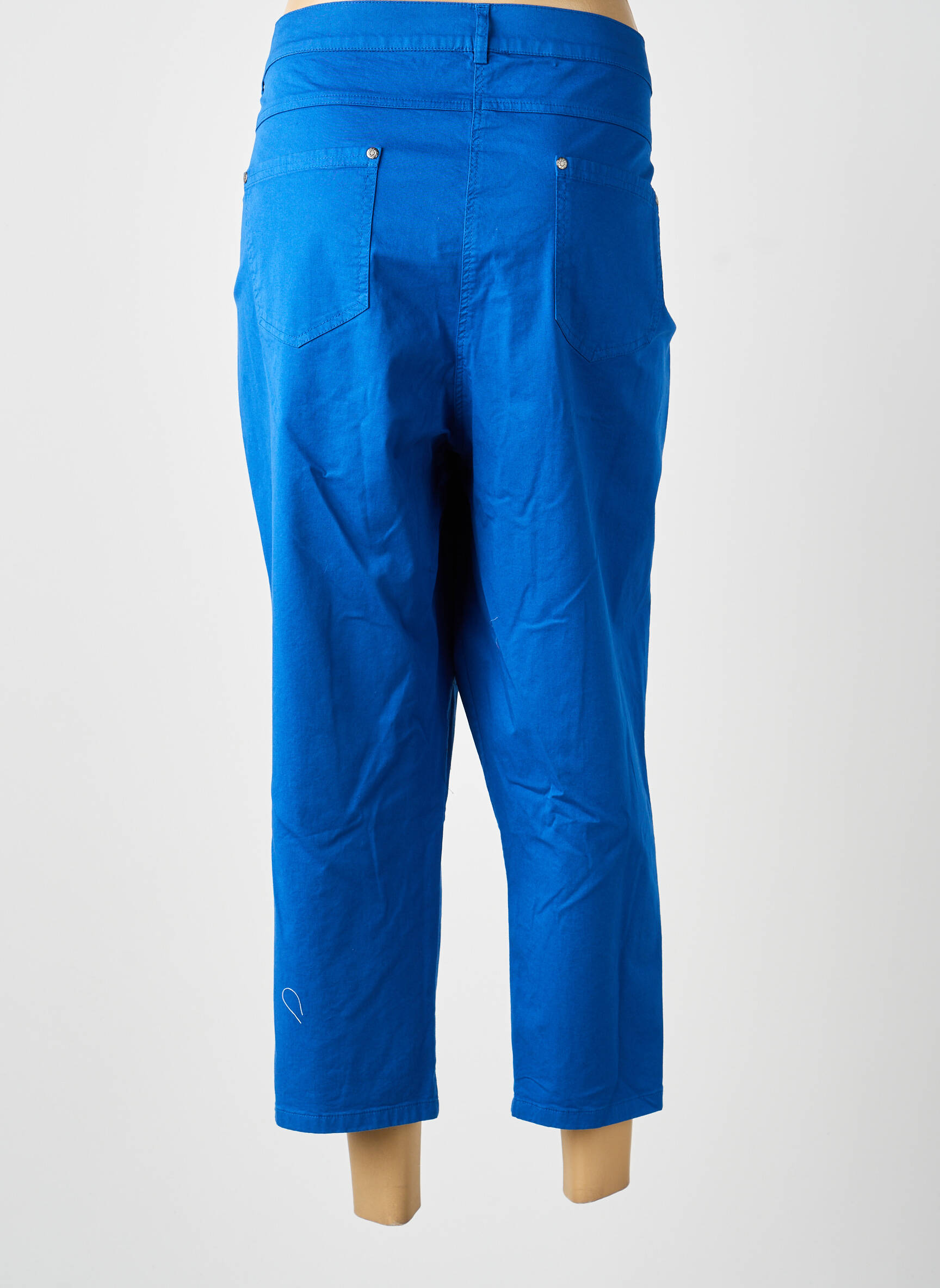 Pantacourt stretch taille normale bleu GUY DUBOUIS femme