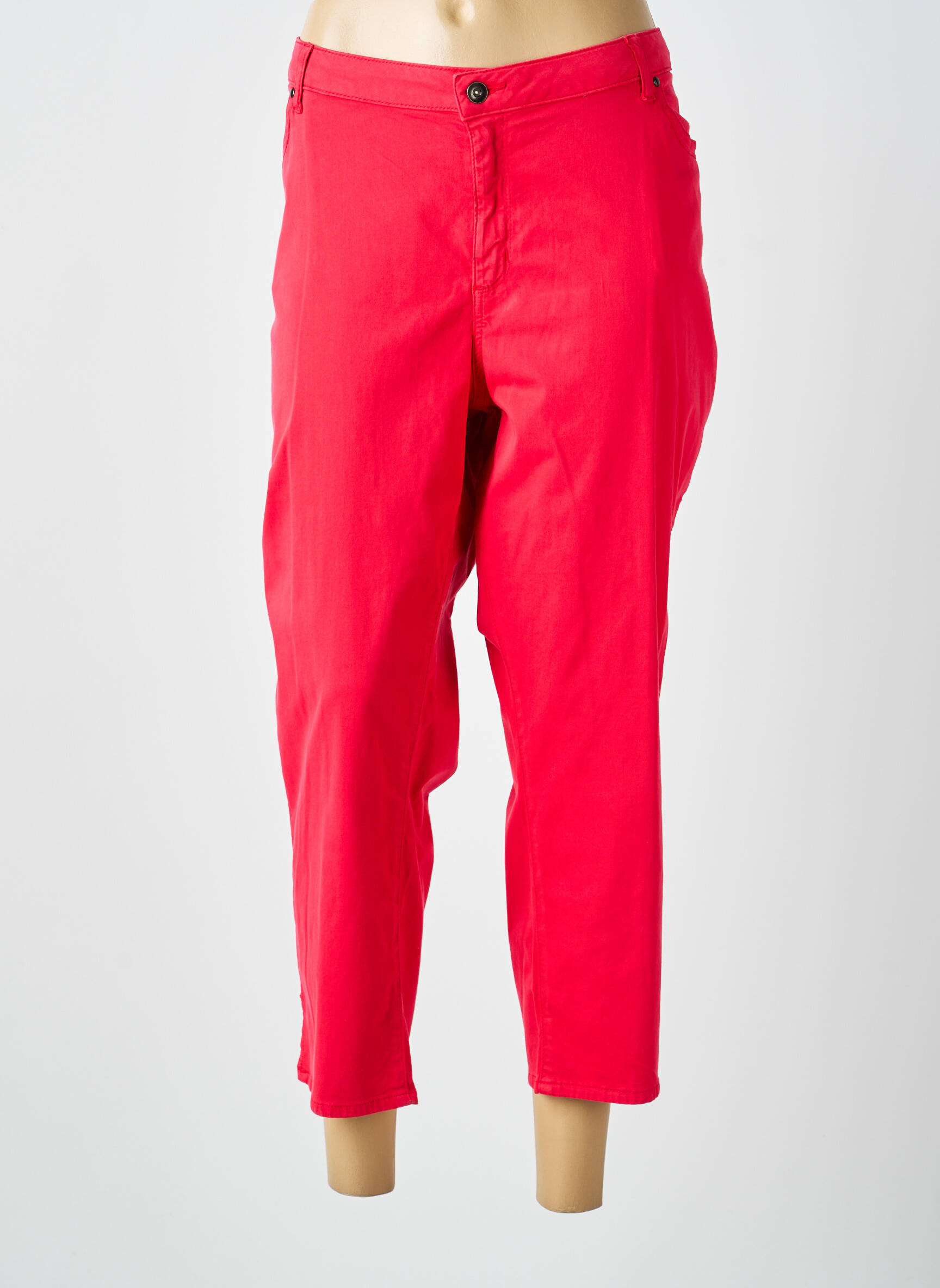Pantacourt stretch taille normale rouge MERI & ESCA femme