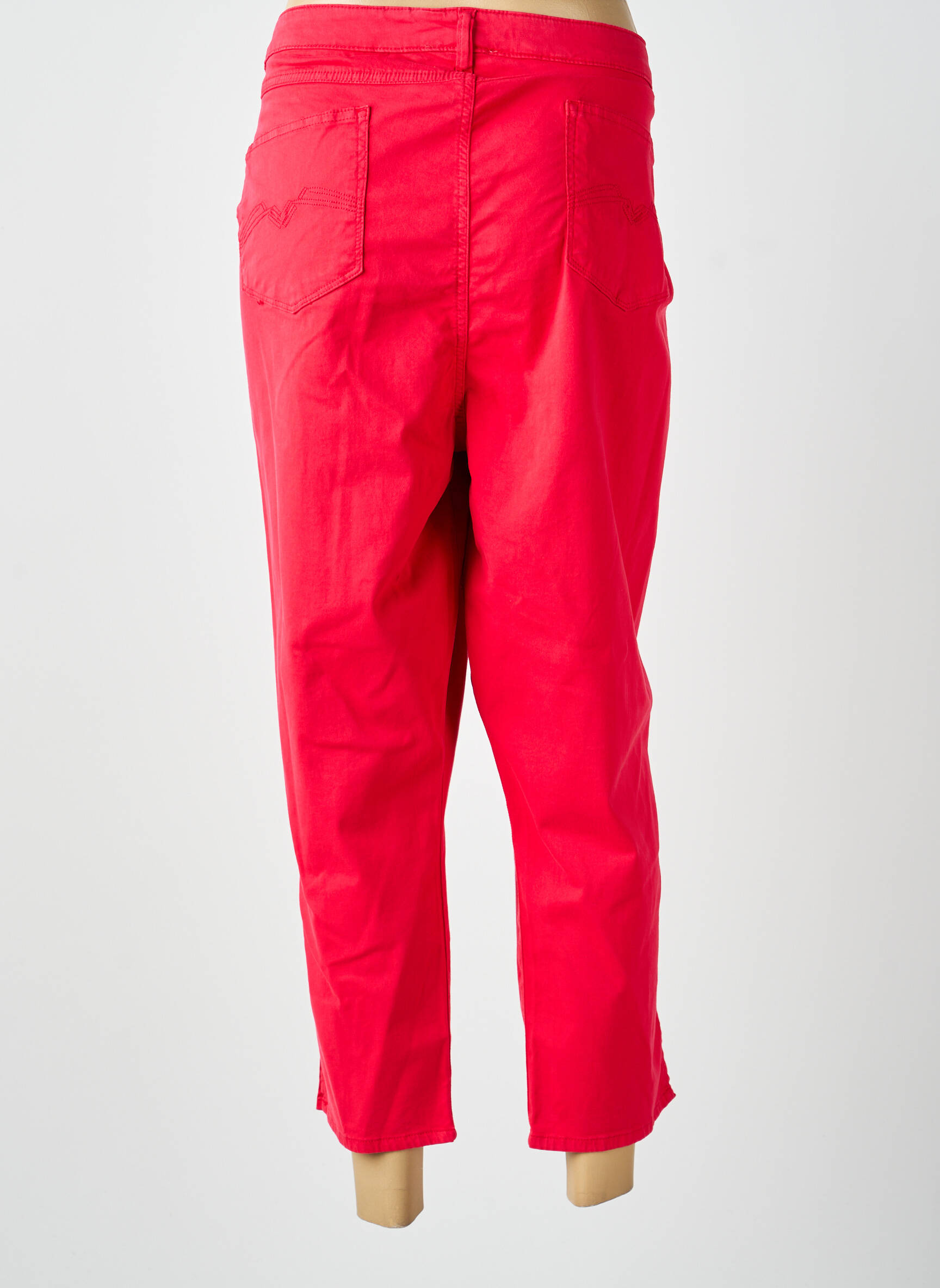 Pantacourt stretch taille normale rouge MERI & ESCA femme