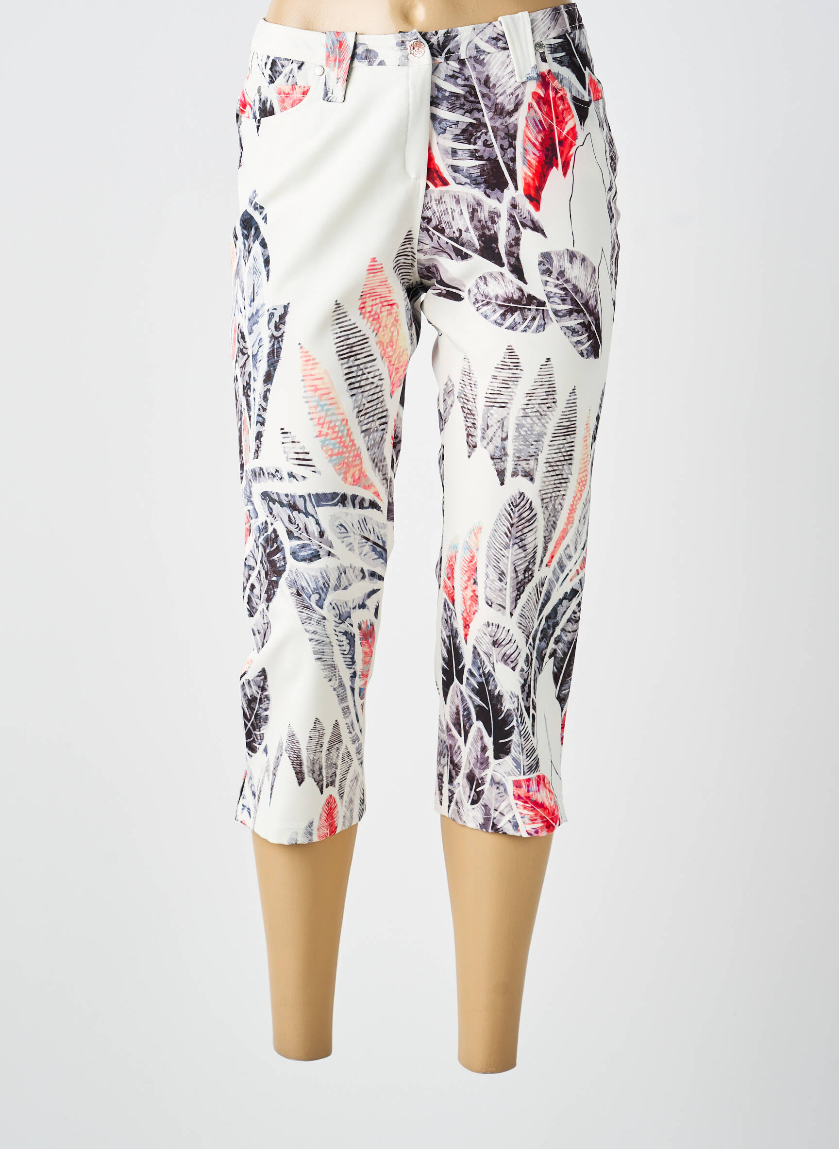 Pantacourt taille normale taille normale blanc FRANCE RIVOIRE femme