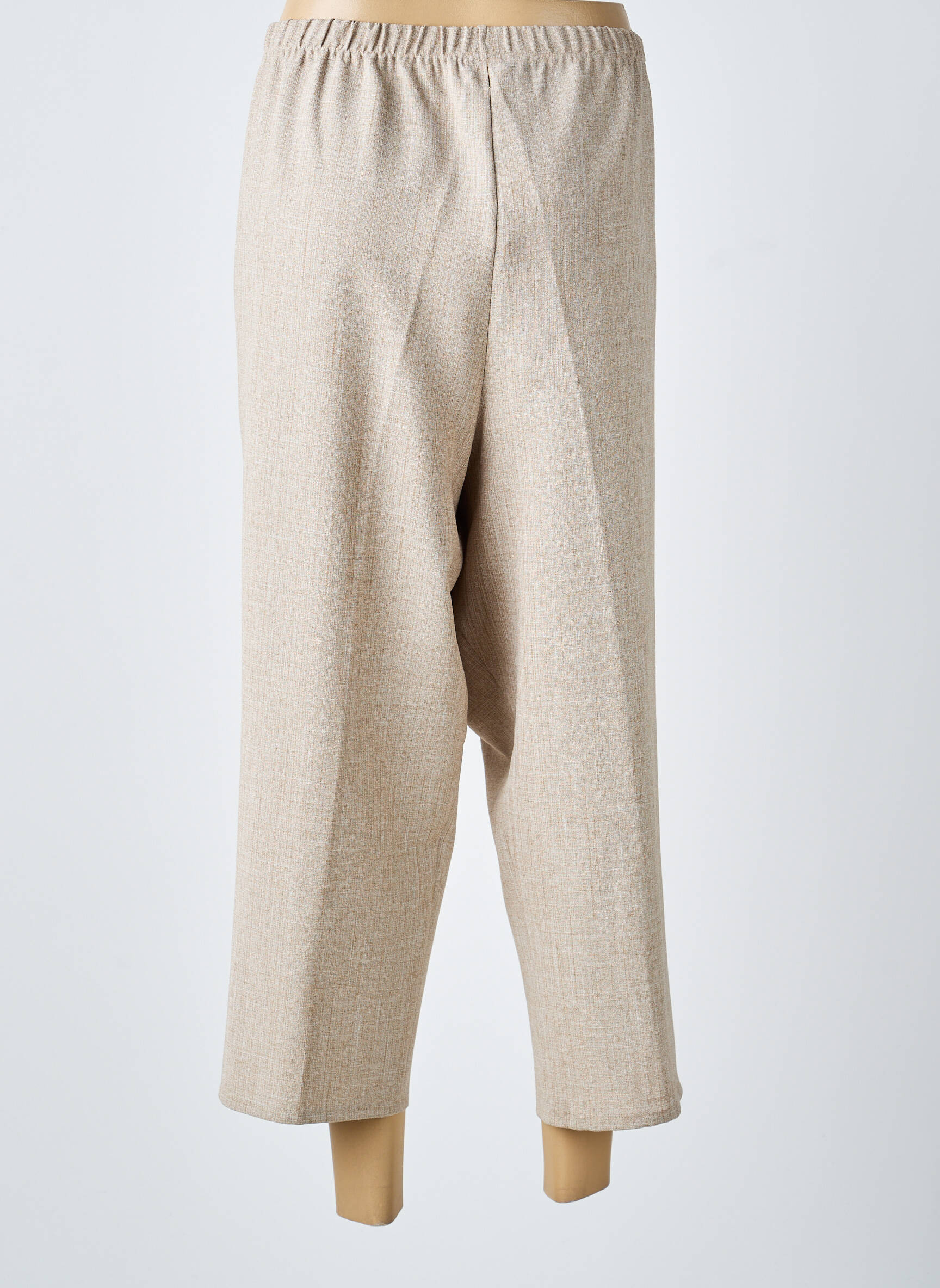 Pantacourt coupe droite taille normale beige GUY DUBOUIS femme
