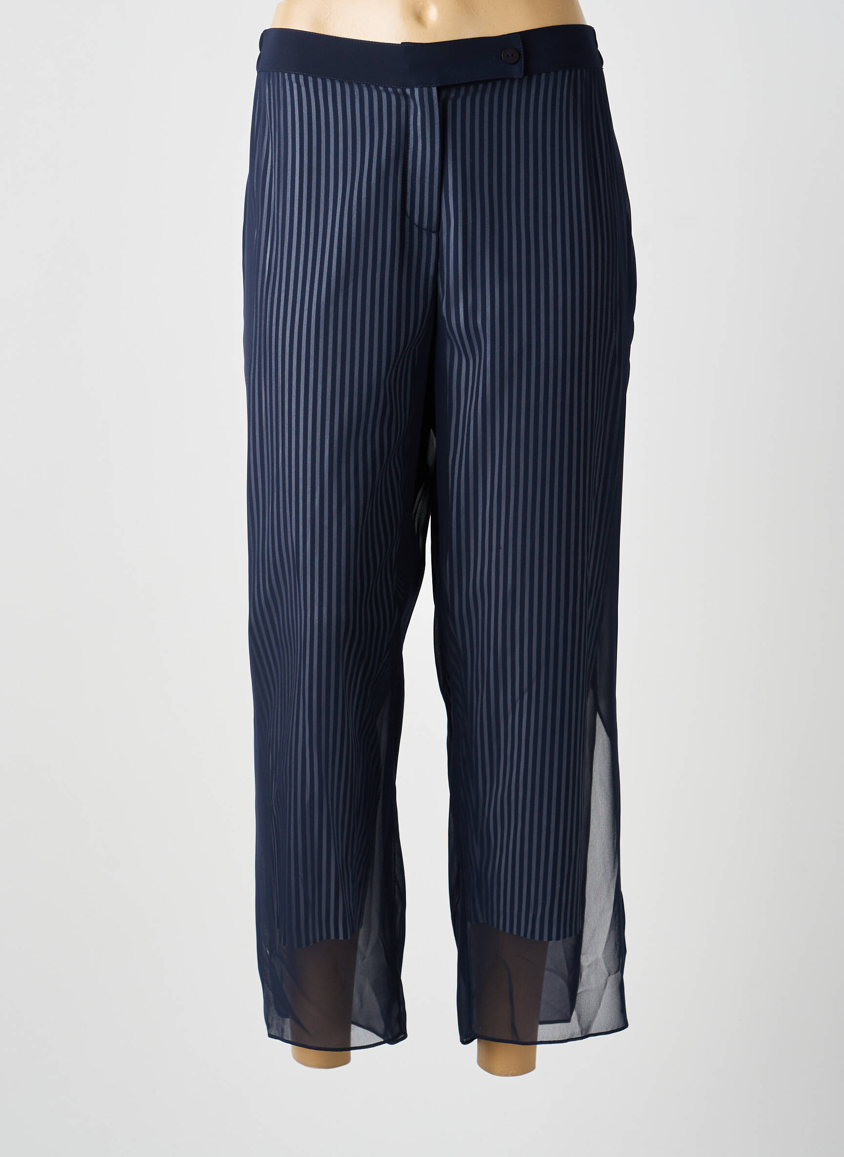 Pantalon droit stretch taille normale bleu MERI & ESCA femme