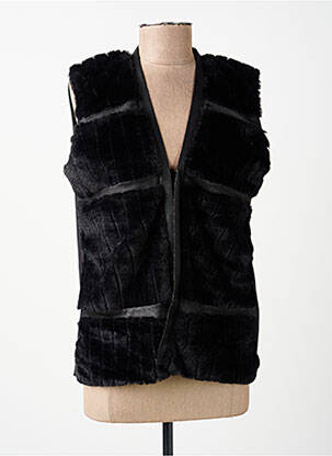Gilet sans manche coupe cintrée noir GUY DUBOUIS femme