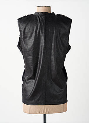 Gilet sans manche coupe cintrée noir GUY DUBOUIS femme