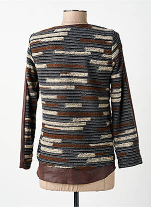 Pull coupe cintrée manches longues marron MERI & ESCA femme