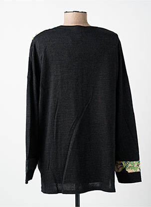 Pull tissage chiné manches longues gris GUY DUBOUIS femme