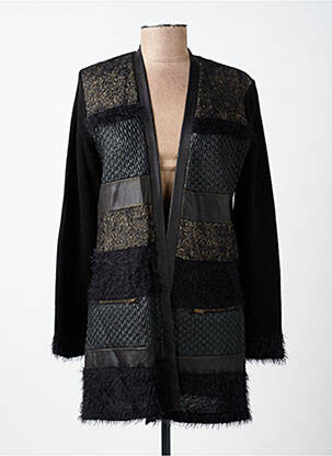 Gilet manches longues coupe cintrée noir MERI & ESCA femme