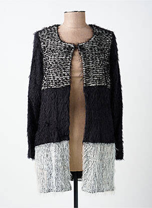 Gilet manches longues col rond noir MERI & ESCA femme