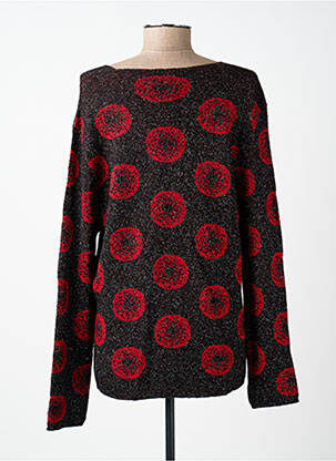 Pull col v manches longues rouge GUY DUBOUIS femme
