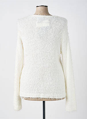 Pull coupe cintrée manches longues blanc GUY DUBOUIS femme