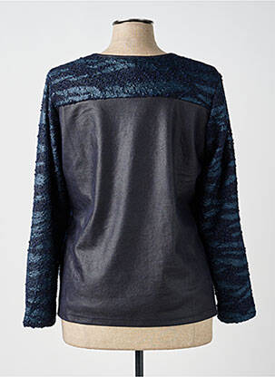 Pull coupe cintrée manches longues bleu GUY DUBOUIS femme