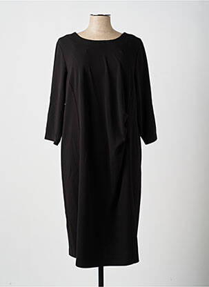 Robe mi-longue manches 3/4 manches 3/4 noir GUY DUBOUIS femme