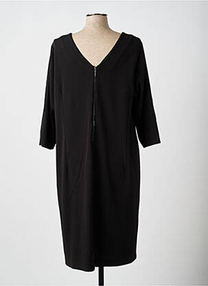Robe mi-longue manches 3/4 manches 3/4 noir GUY DUBOUIS femme