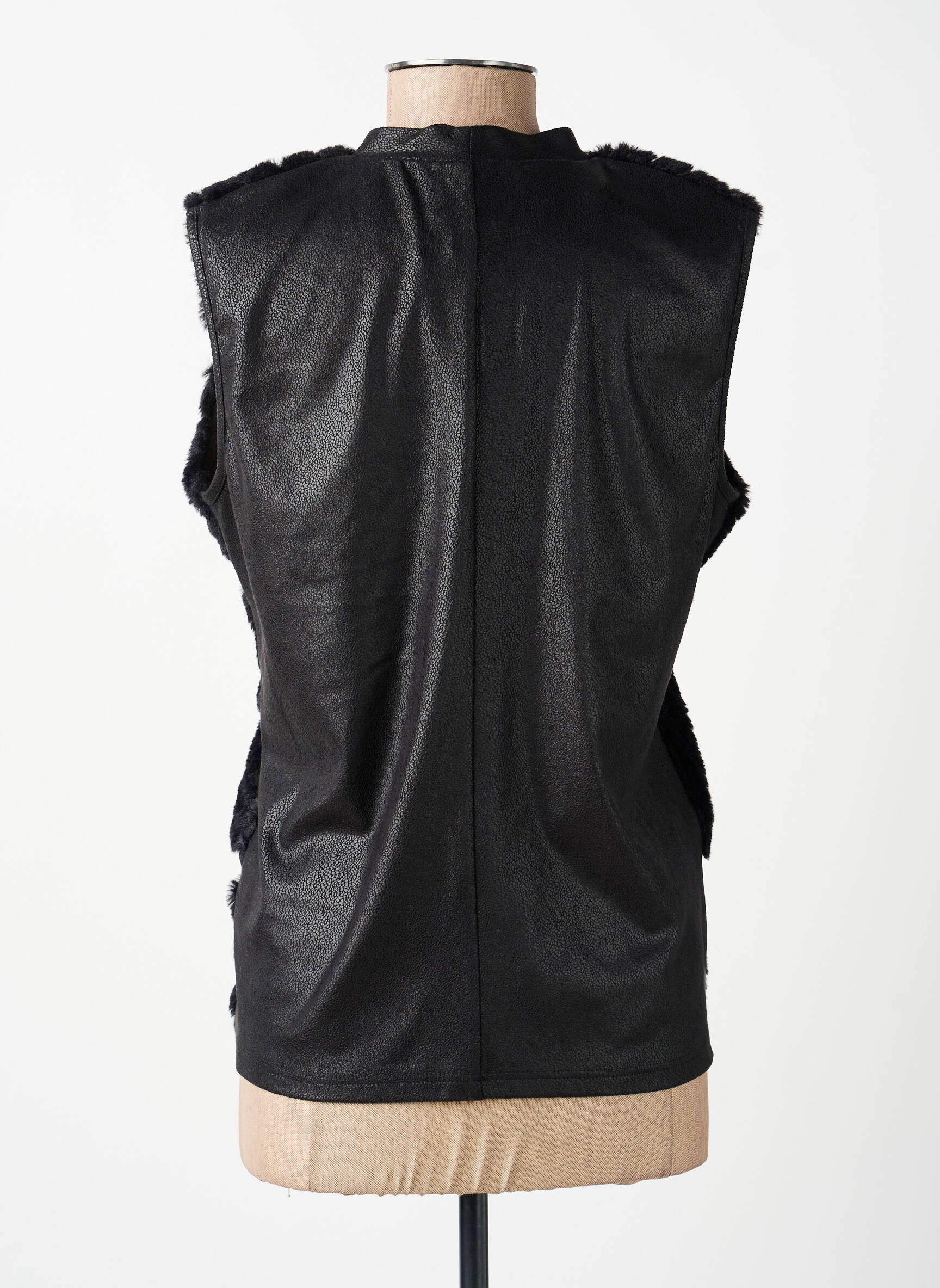 Gilet sans manche coupe cintrée noir GUY DUBOUIS femme