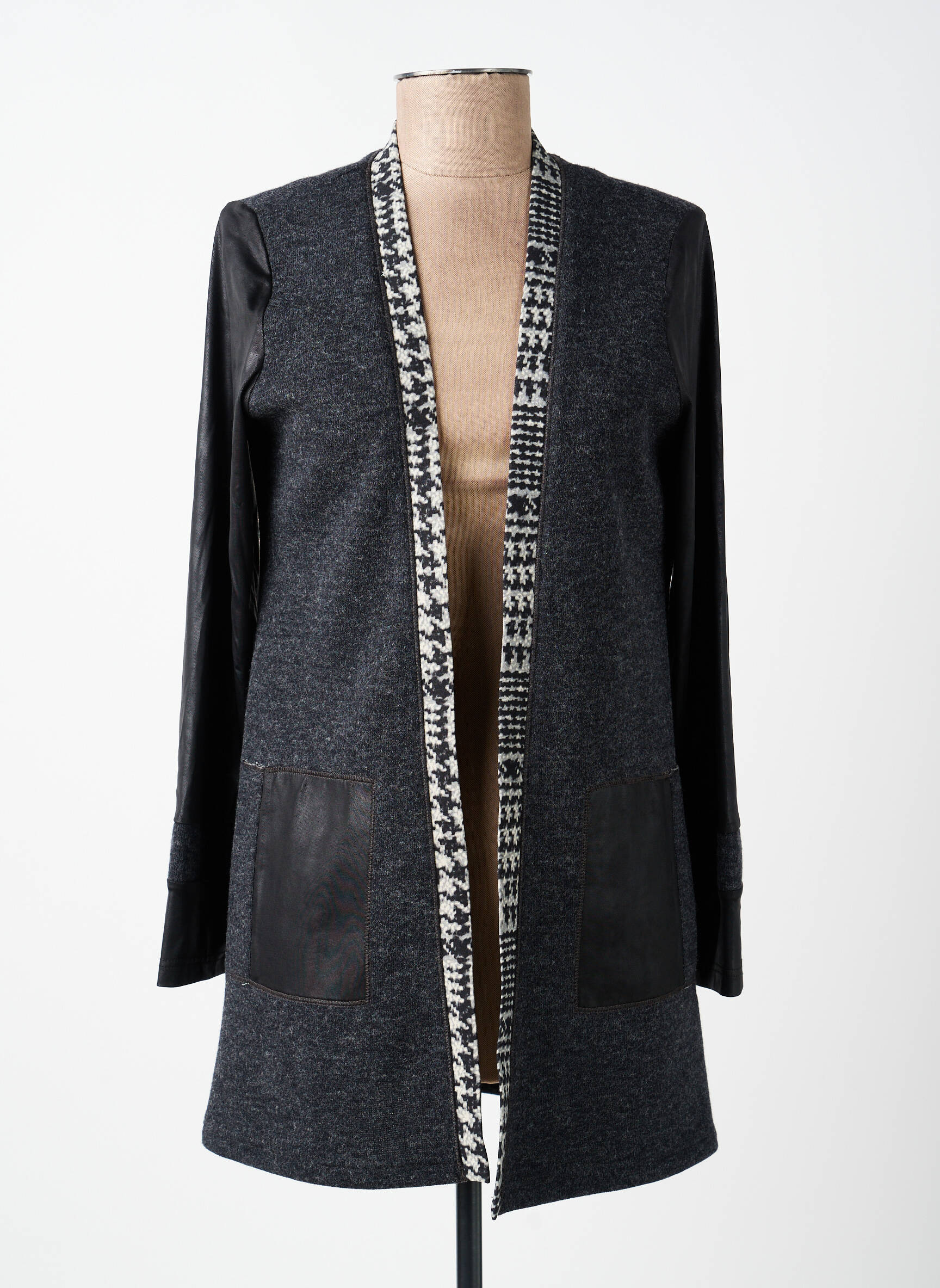 Gilet manches longues stretch gris MERI & ESCA femme