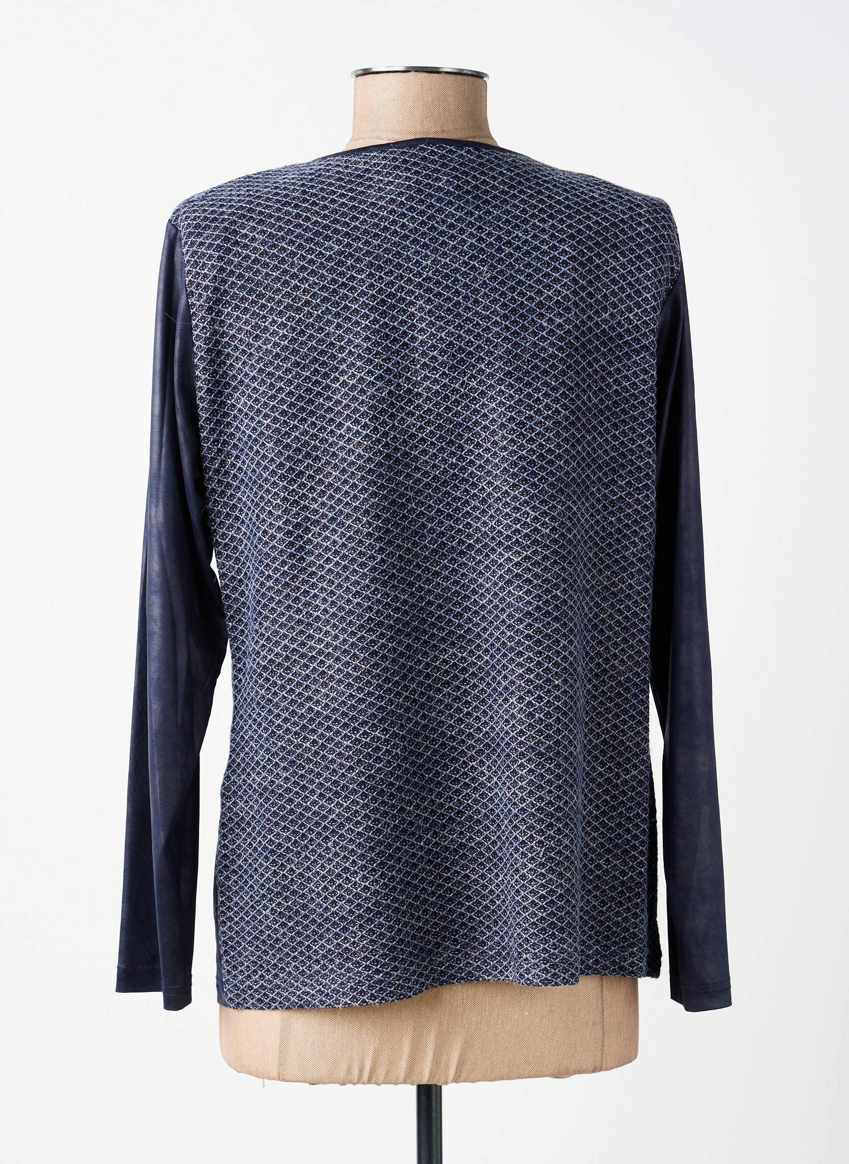 Top stretch manches longues bleu MERI & ESCA femme