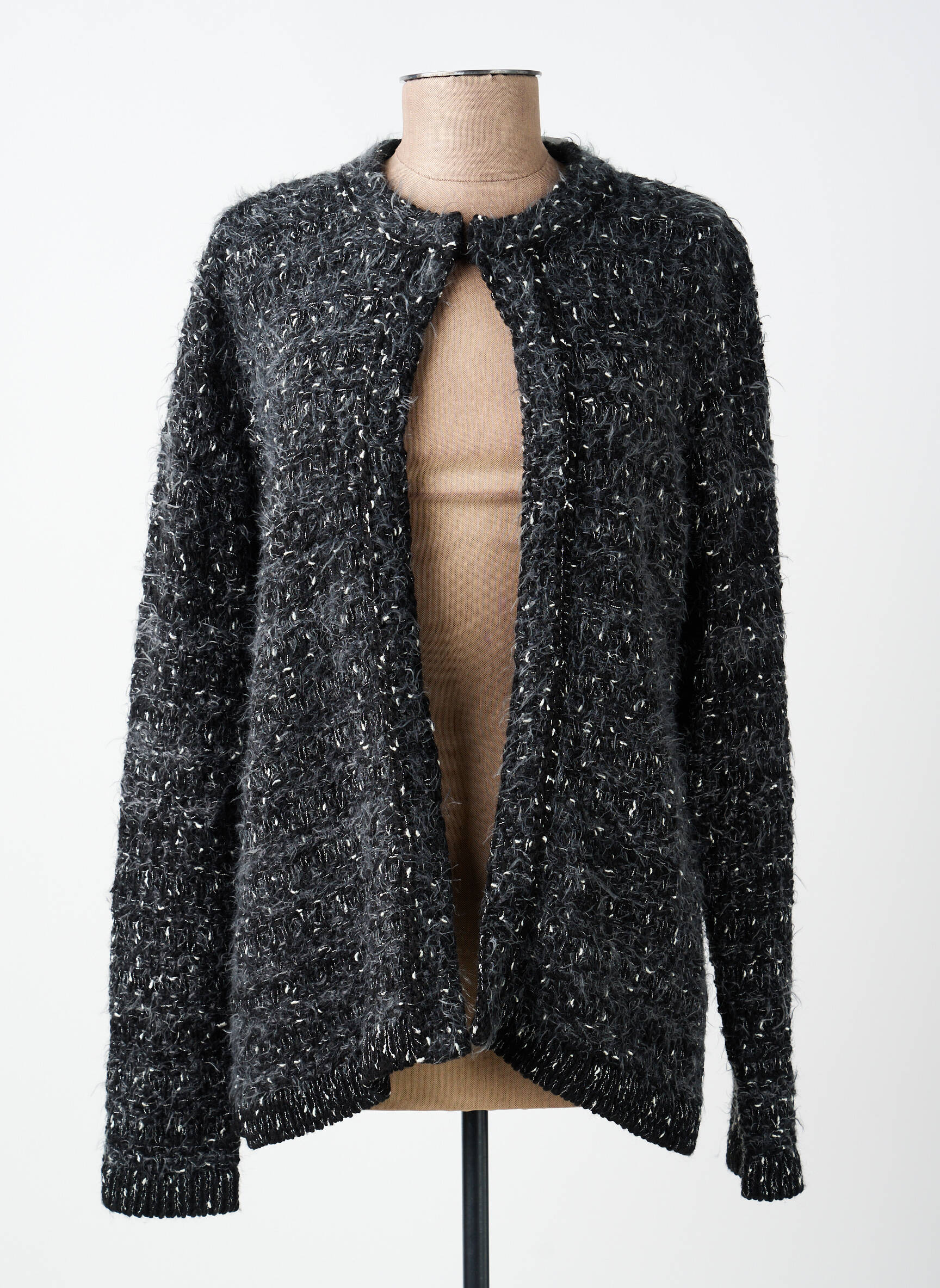 Gilet manches longues coupe cintrée gris GUY DUBOUIS femme