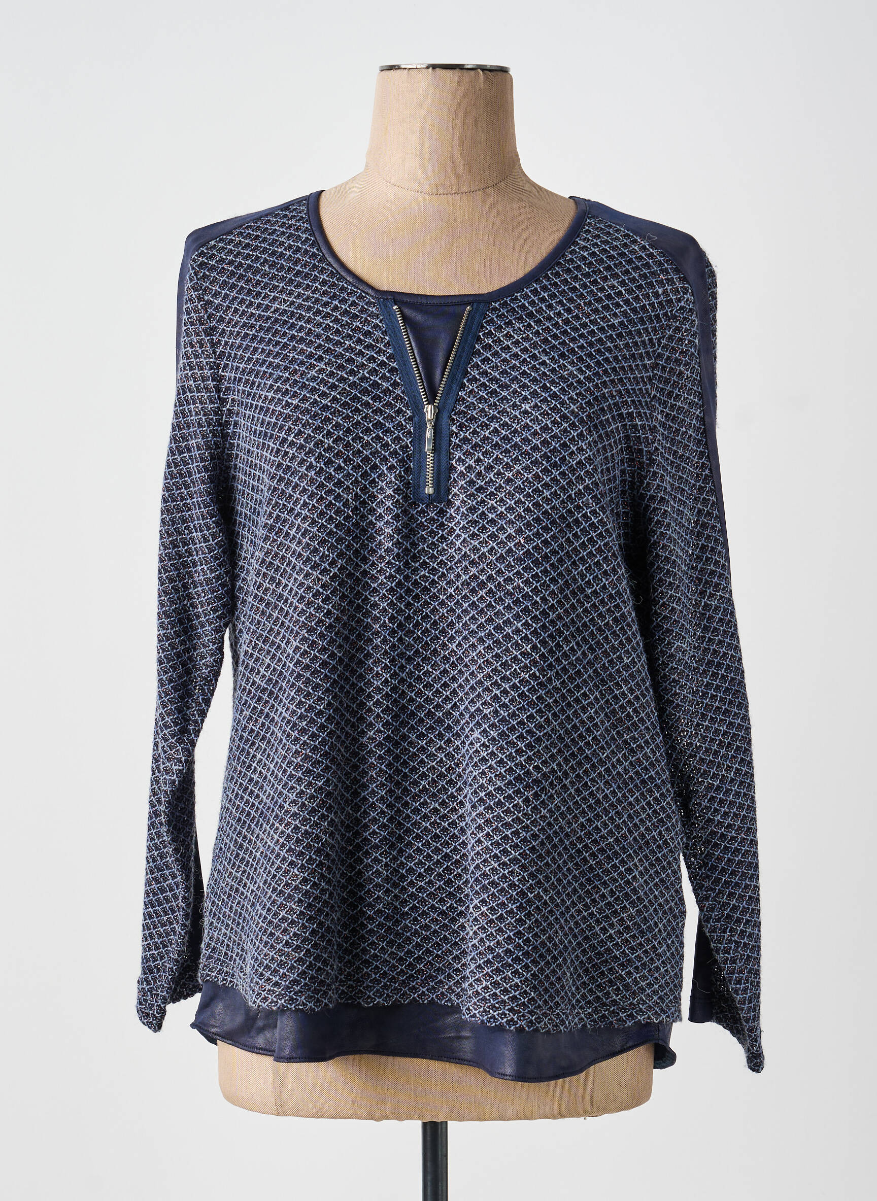 Top stretch manches longues bleu MERI & ESCA femme
