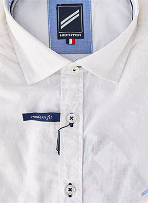 Chemise manches longues coupe droite blanc HECHTER STUDIO homme