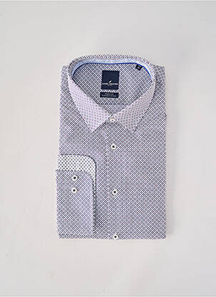 Chemise manches longues imprimé fantaisie bleu DANIEL HECHTER homme