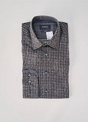 Chemise manches longues imprimé fantaisie gris DIGEL homme