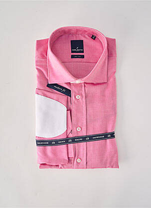 Chemise manches longues coupe droite rose DANIEL HECHTER homme
