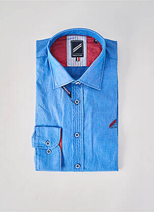 Chemise manches longues coupe droite bleu HECHTER STUDIO homme