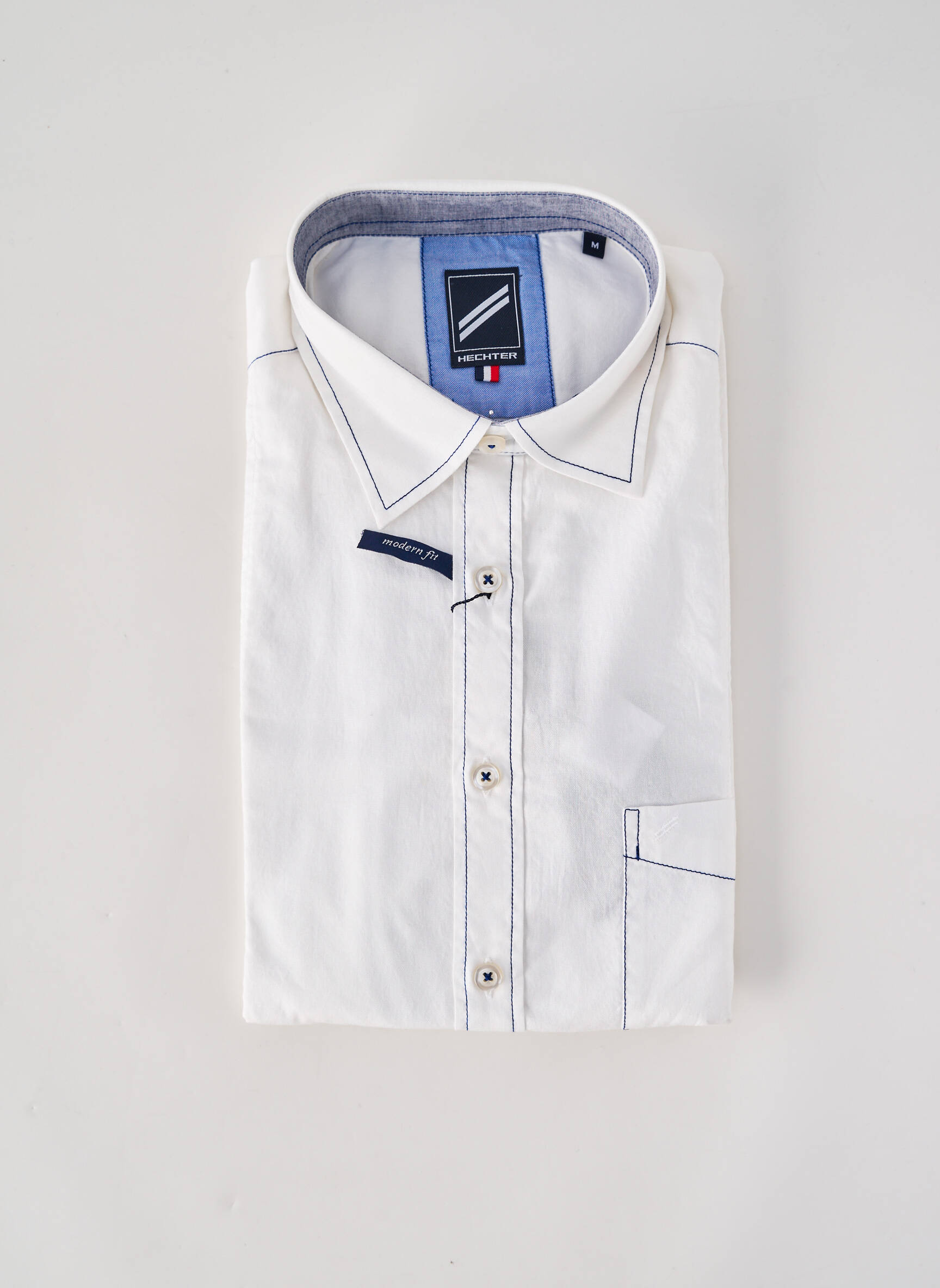 Chemise manches longues poches blanc HECHTER STUDIO homme