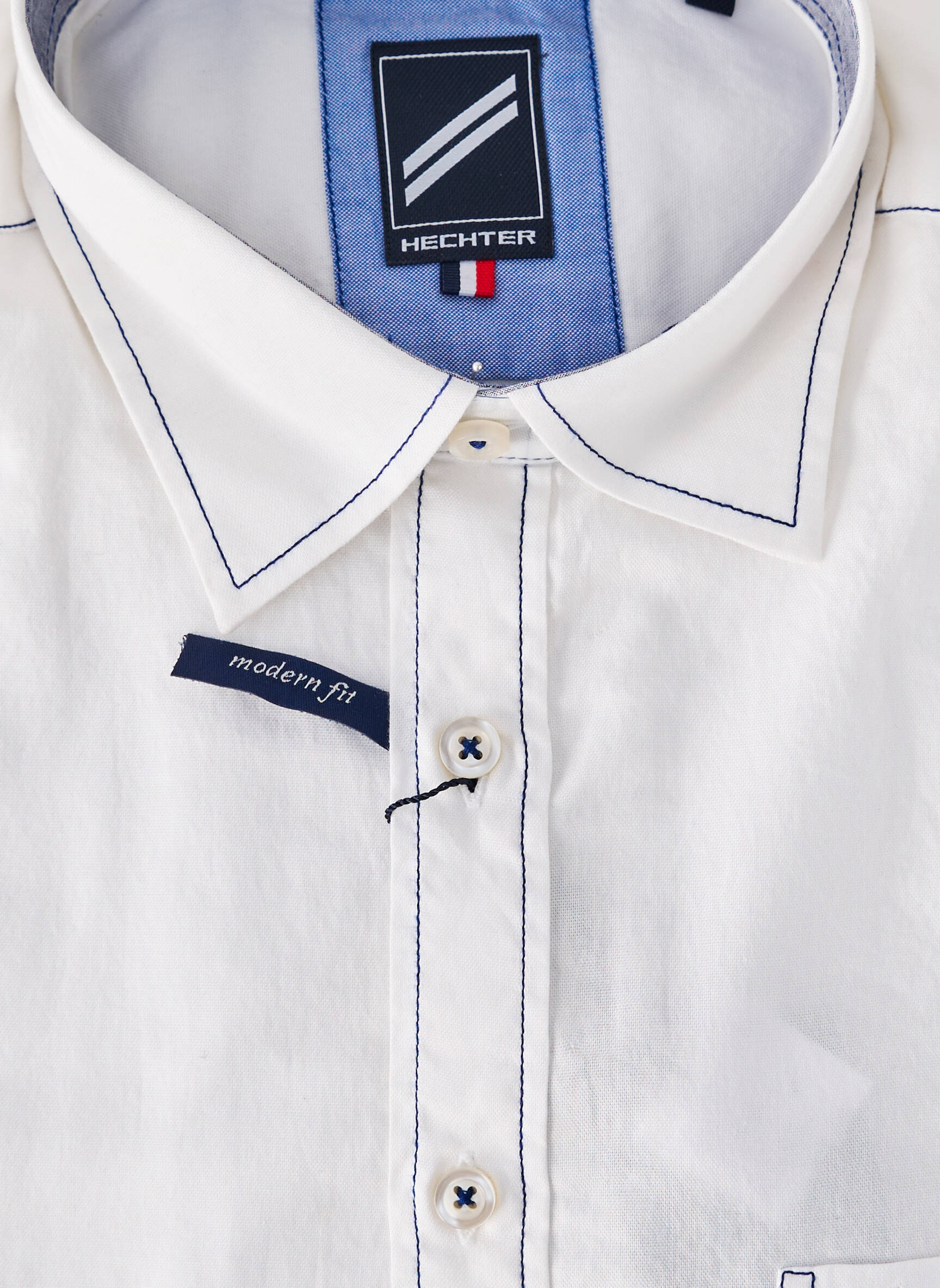 Chemise manches longues poches blanc HECHTER STUDIO homme