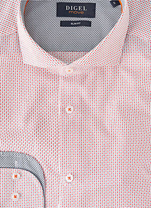 Chemise manches longues imprimé fantaisie orange DIGEL homme