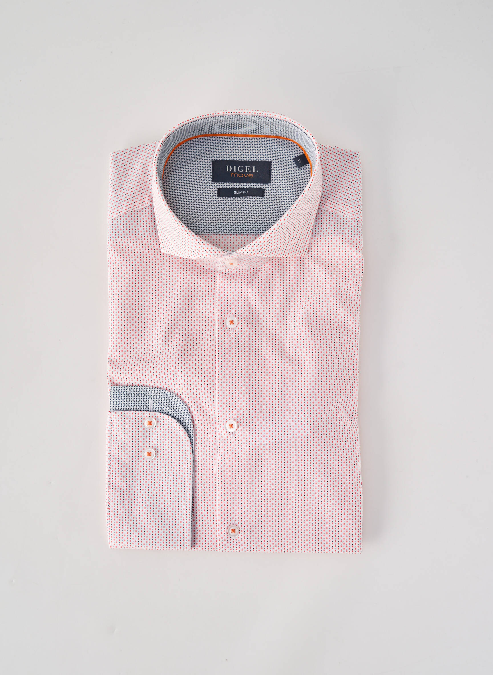 Chemise manches longues imprimé fantaisie orange DIGEL homme