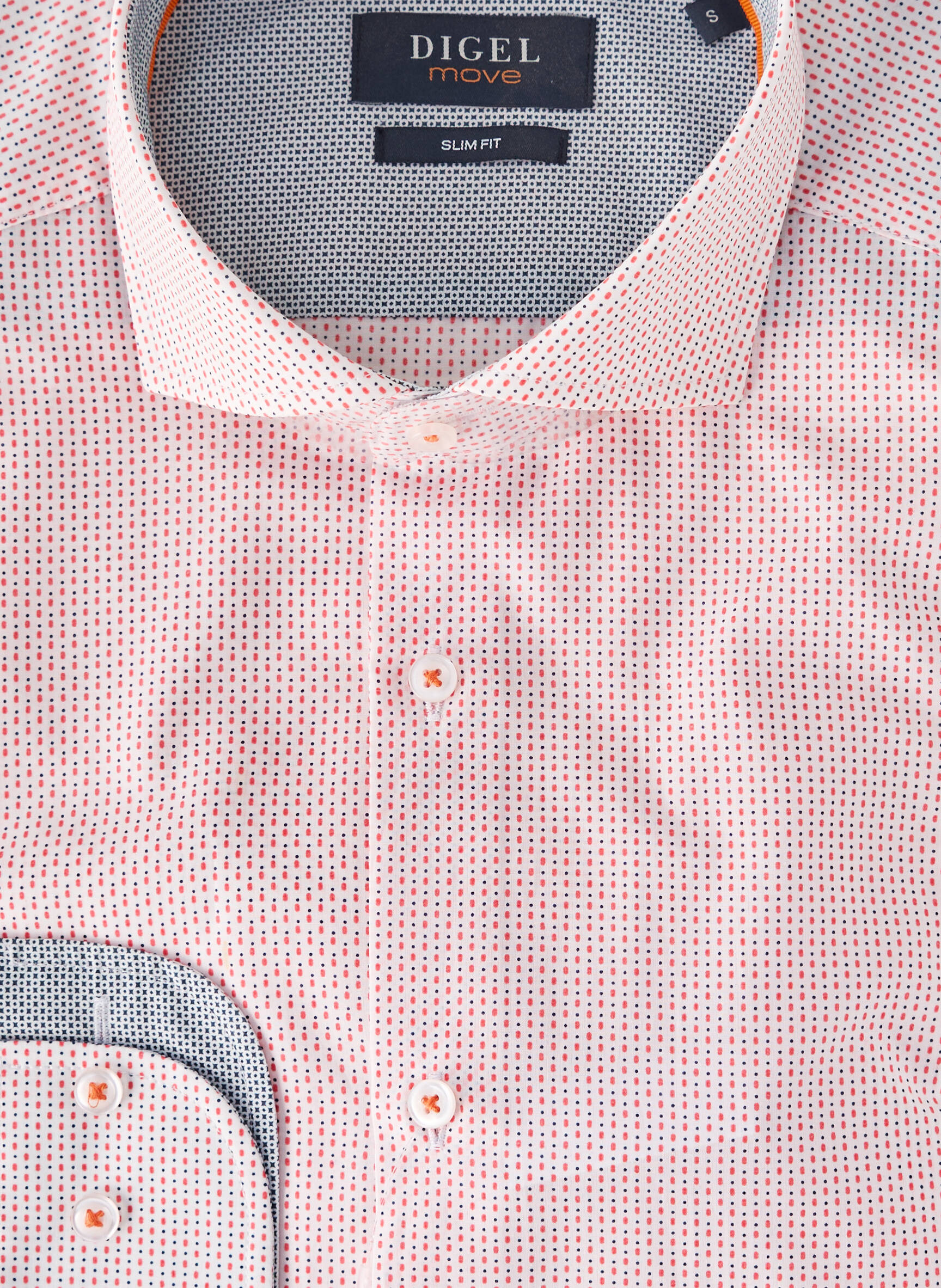 Chemise manches longues imprimé fantaisie orange DIGEL homme