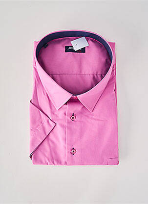 Chemise manches courtes poches rose IMPACT homme