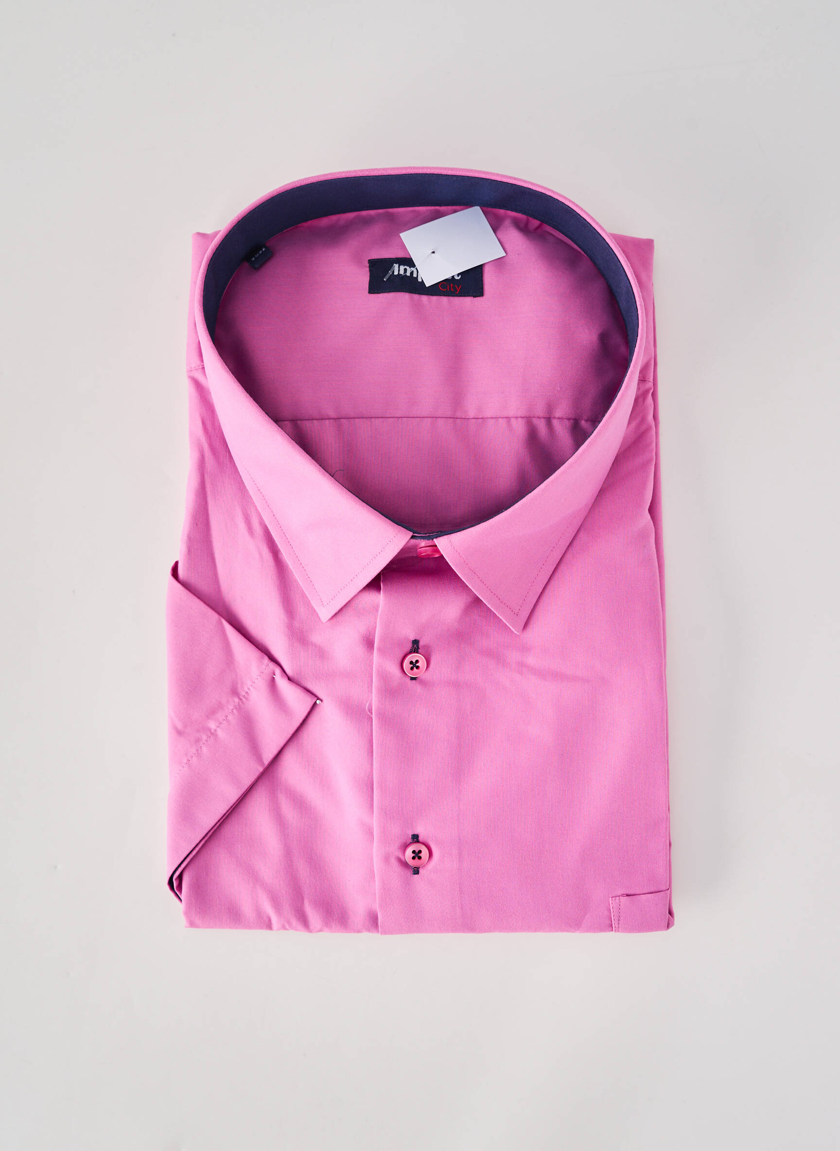 Chemise manches courtes poches rose IMPACT homme